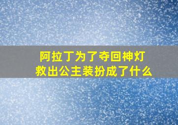 阿拉丁为了夺回神灯 救出公主装扮成了什么